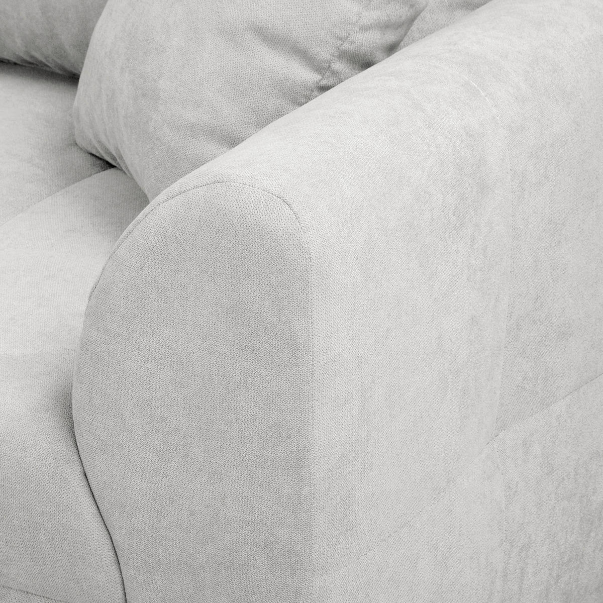 ECKSOFA Ariella in Mikrofaser Hellgrau  161/231 cm  - Hellgrau/Naturfarben, Design, Holz/Textil (161/231cm) - Livetastic