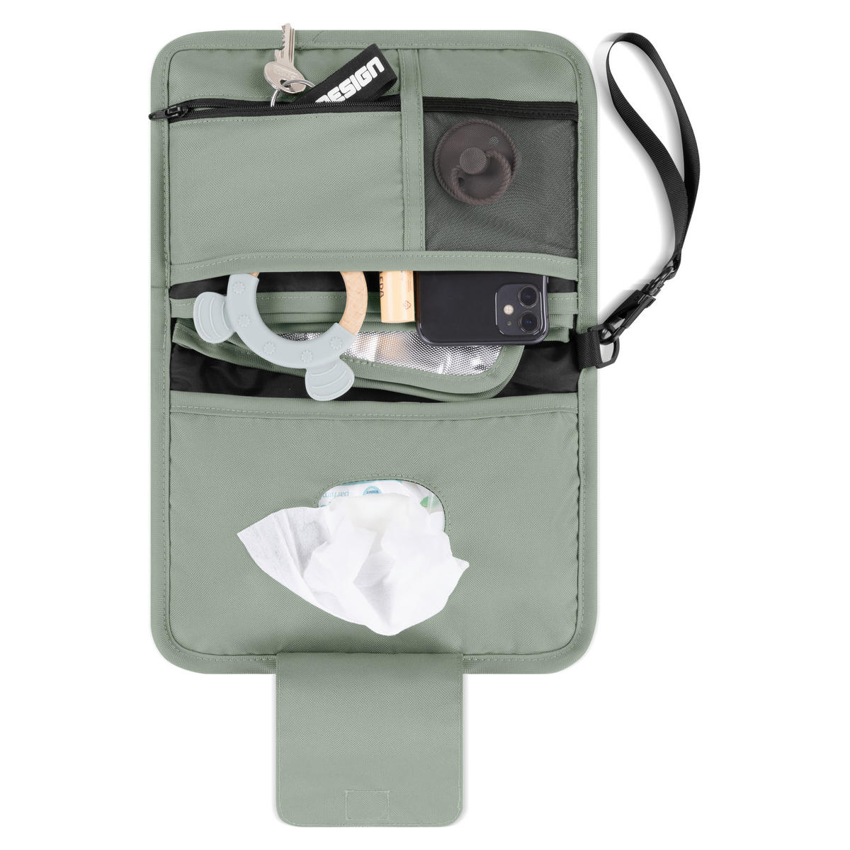 WICKELTASCHE Organizer Multi  - Pastellgrün, Basics, Textil (4/25/18cm) - ABC Design