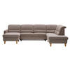 WOHNLANDSCHAFT Braun Flachgewebe  - Eichefarben/Braun, KONVENTIONELL, Holz/Textil (165/335/225cm) - Cantus