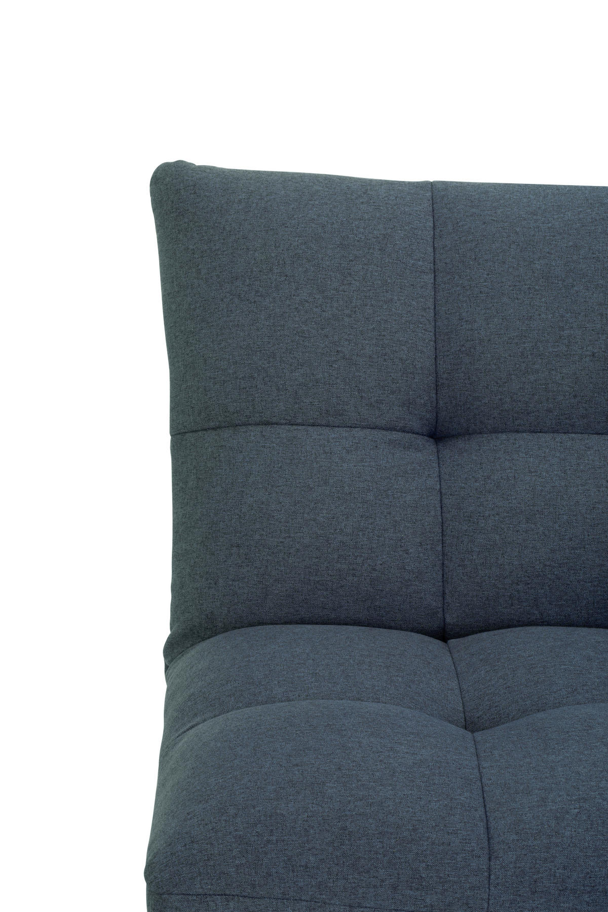 SCHLAFSOFA Leinenoptik Blau  - Blau/Silberfarben, Basics, Textil/Metall (195/90/98cm) - MID.YOU