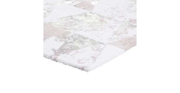 BADEMATTE 60/60 cm Weiß, Flieder - Flieder/Weiß, Design, Textil (60/60cm) - Ambiente