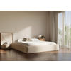 POLSTERBETT 180/200 cm,  in Beige, Lattenrost, Bettkasten,  - Beige/Schwarz, Design, Holz/Textil (180/200cm) - Chameo