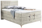 BOXSPRINGBETT 120/200 cm  in Beige  - Beige/Silberfarben, KONVENTIONELL, Holz/Textil (120/200cm) - Voleo