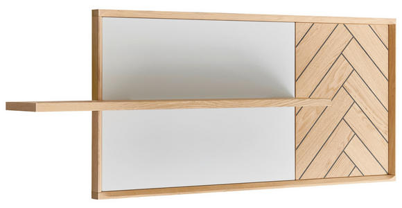 WANDBOARD 142/54/20,5 cm - Eiche Bianco/Weiß, Design, Holz/Holzwerkstoff (142/54/20,5cm) - Novel