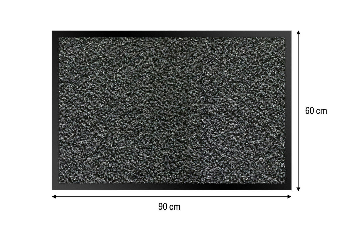 SZENNYFOGÓ SZŐNYEG - antracit, Basics, műanyag/textil (60/90cm)