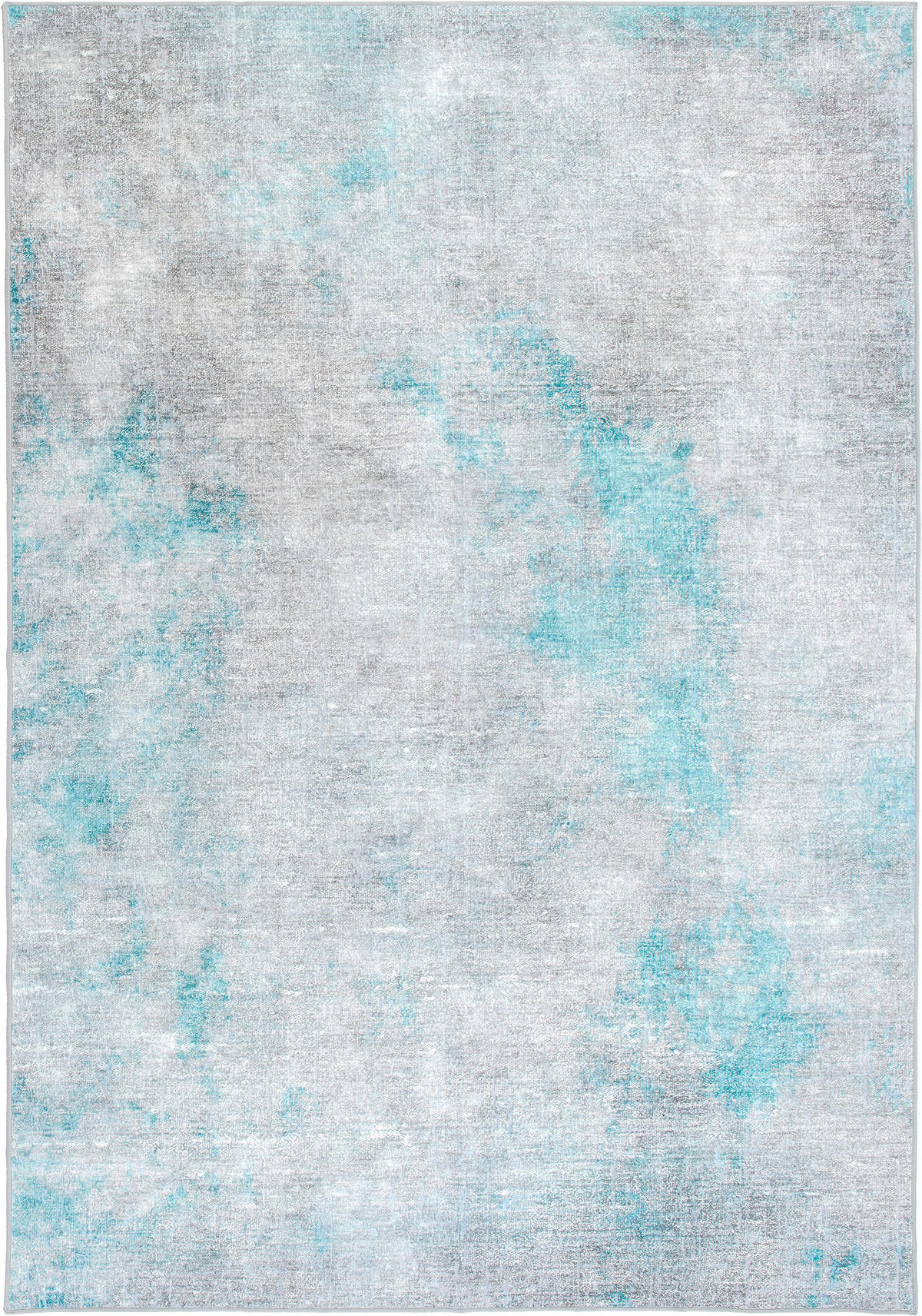 VINTAGE-TEPPICH 200/290 cm ONDEA ONIS, waschbar Grau, Türkis, Hellgrau  - Türkis/Hellgrau, Design, Kunststoff/Textil (200/290cm) - Lindorug