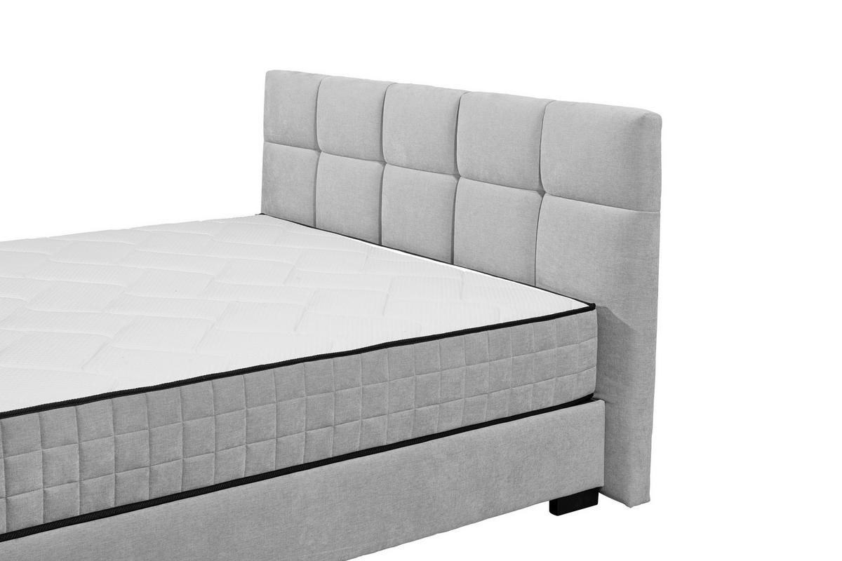 BOXBETT 180/200 cm  in Hellgrau  - Hellgrau/Schwarz, MODERN, Holzwerkstoff/Kunststoff (180/200cm) - MID.YOU