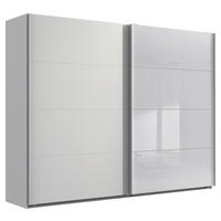 SCHWEBETÜRENSCHRANK  in Weiß  - Weiß, Design, Glas/Holzwerkstoff (270/210/65cm) - Carryhome