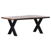 SOFFBORD i trä, metall 110/70/46 cm  - svart/naturfärgad, Klassisk, metall/trä (110/70/46cm) - MID.YOU