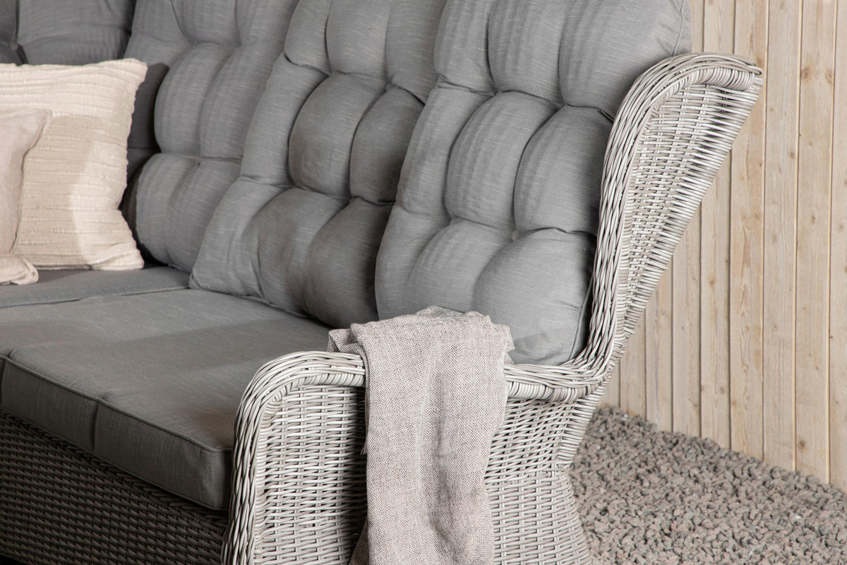 LOUNGEGRUPP  - grå, Klassisk, textil/plast - Gardenson