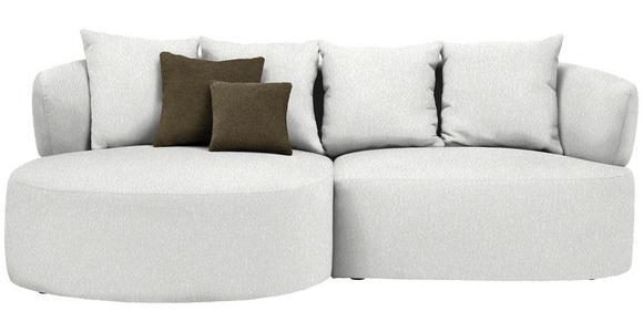 ECKSOFA in Bouclé Sandfarben  166/235 cm  - Sandfarben/Schwarz, MODERN, Kunststoff/Textil (166/235cm) - Hom`in