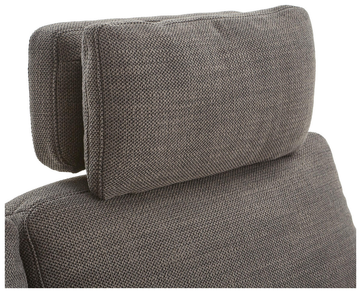 2-SITZER-SOFA Flachgewebe Schwarz  - Schwarz, KONVENTIONELL, Textil/Metall (170-218/87/93-141cm) - Hom`in