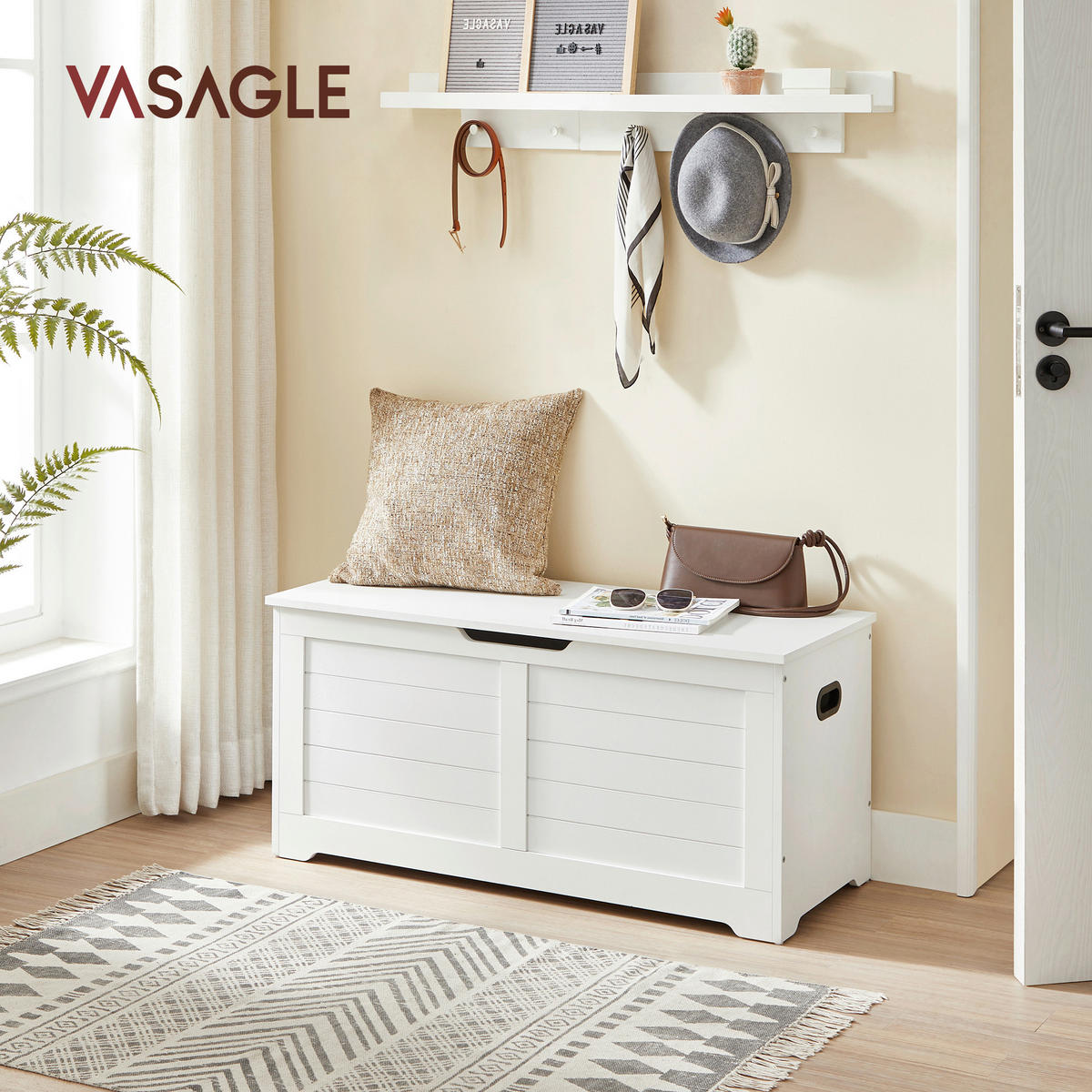 TRUHLA, 100/46/40 cm - bílá, Trend, kompozitní dřevo (100/46/40cm) - Boxxx
