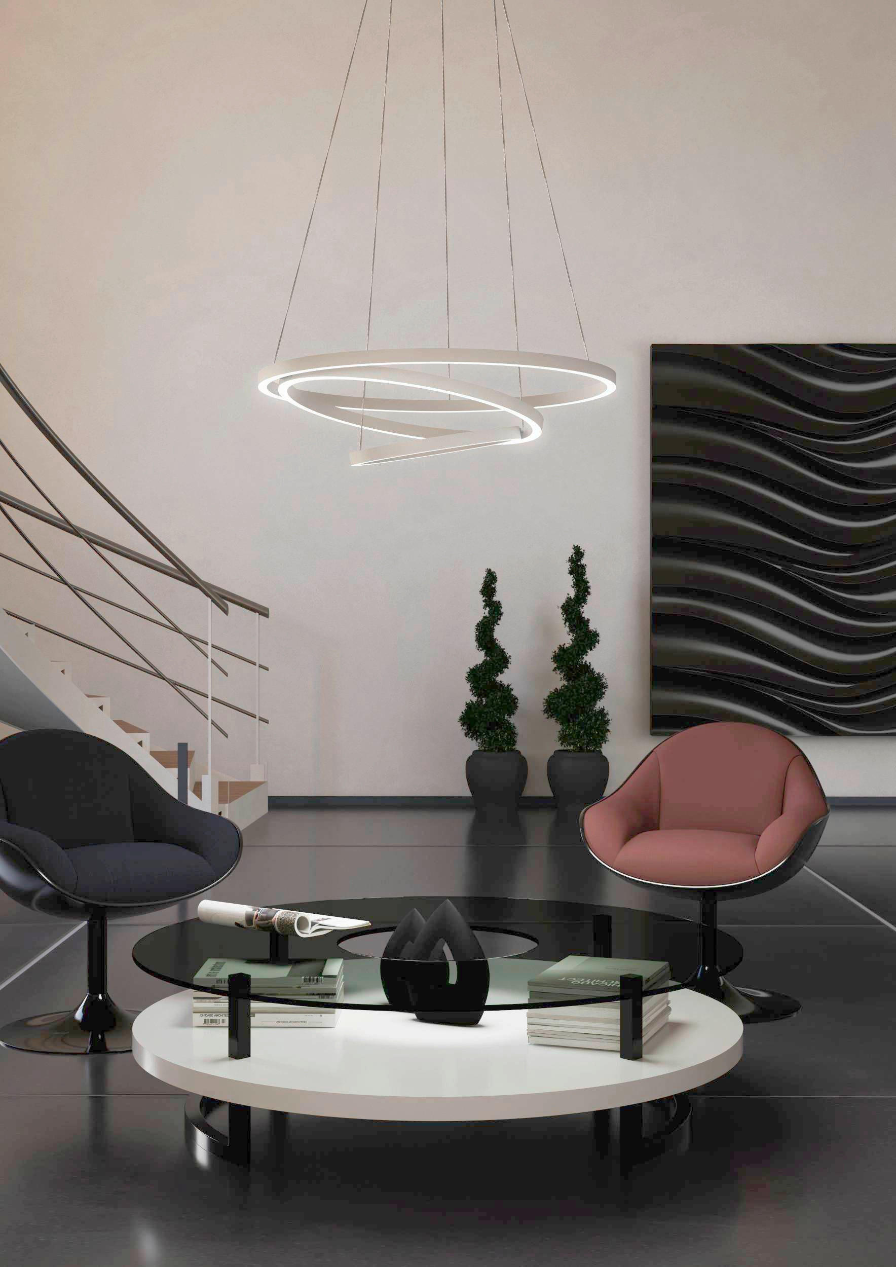 HÄNGELEUCHTE 58/110 cm    - Weiss, Design, Kunststoff/Metall (58/110cm) - Eglo