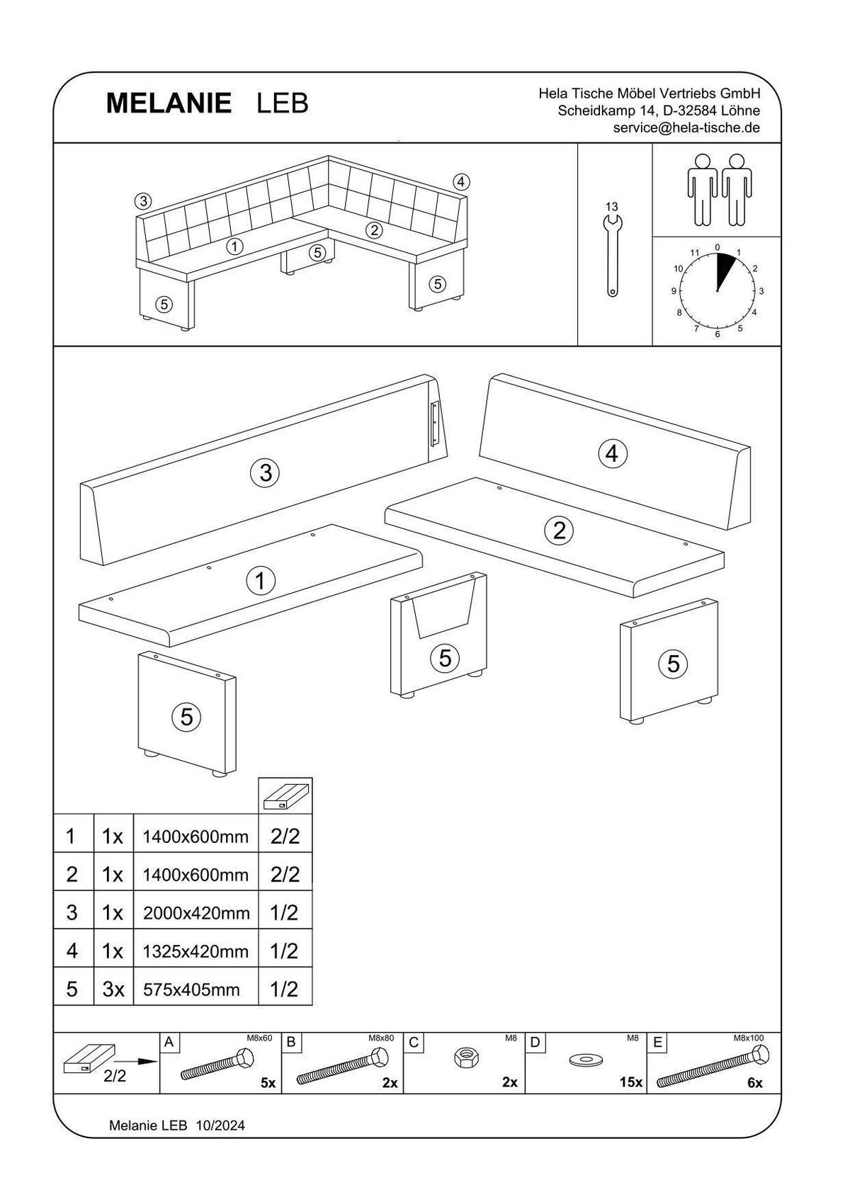 ECKBANK 200/90 cm Mikrofaser Anthrazit   - Anthrazit, MODERN, Holz/Textil (200/90cm) - MID.YOU
