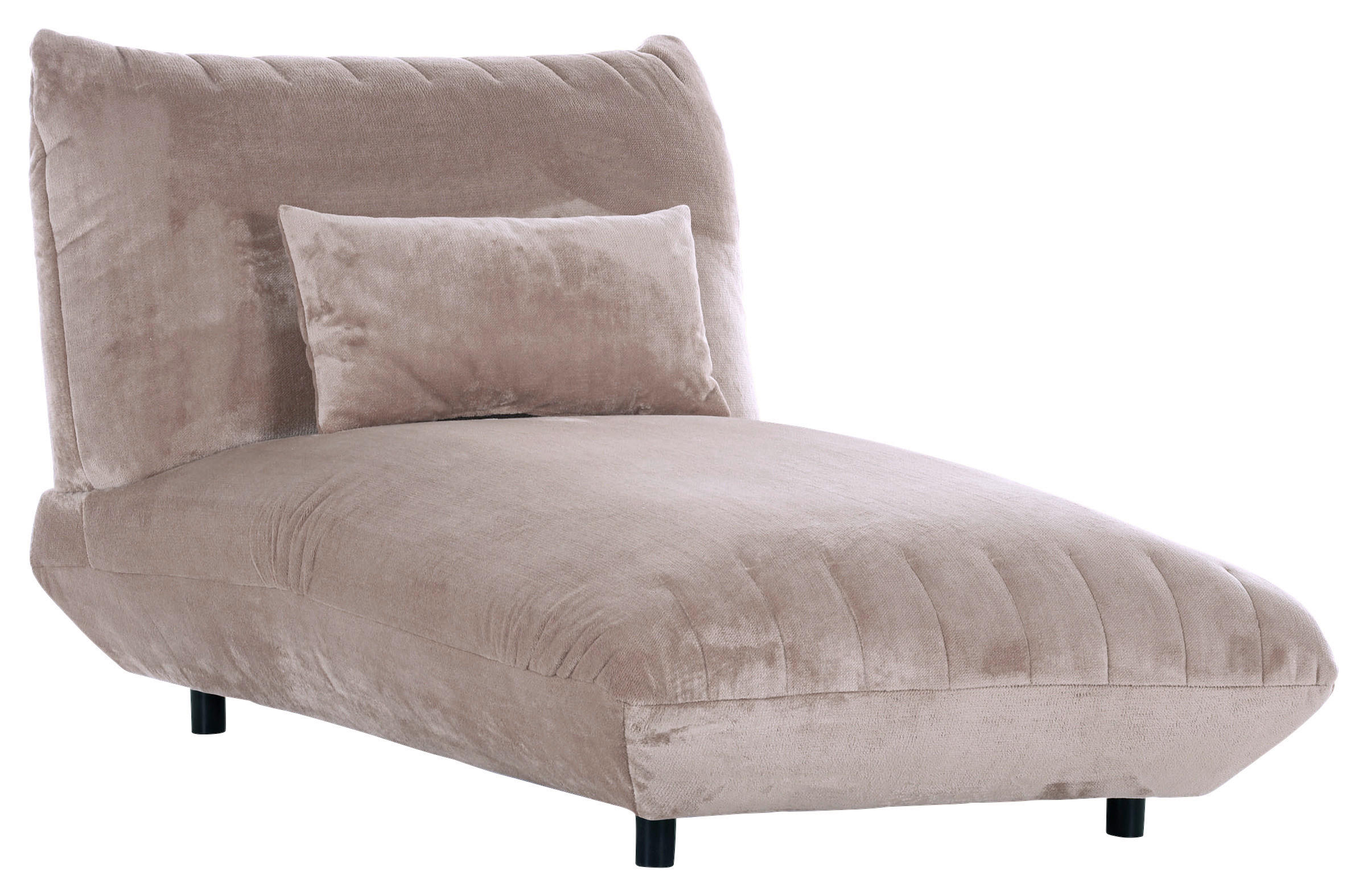 LIGGFÅTÖLJ i plysch beige  - beige/svart, Klassisk, textil/plast (100/86/166cm) - MID.YOU