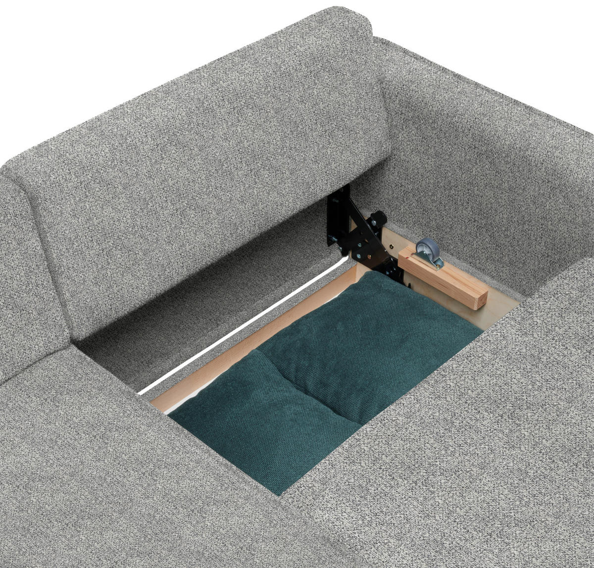 ECKSOFA  in Mikrovelours Naturfarben  237/170 cm  - Eichefarben/Naturfarben, KONVENTIONELL, Holz/Textil (237/170cm) - Sedda