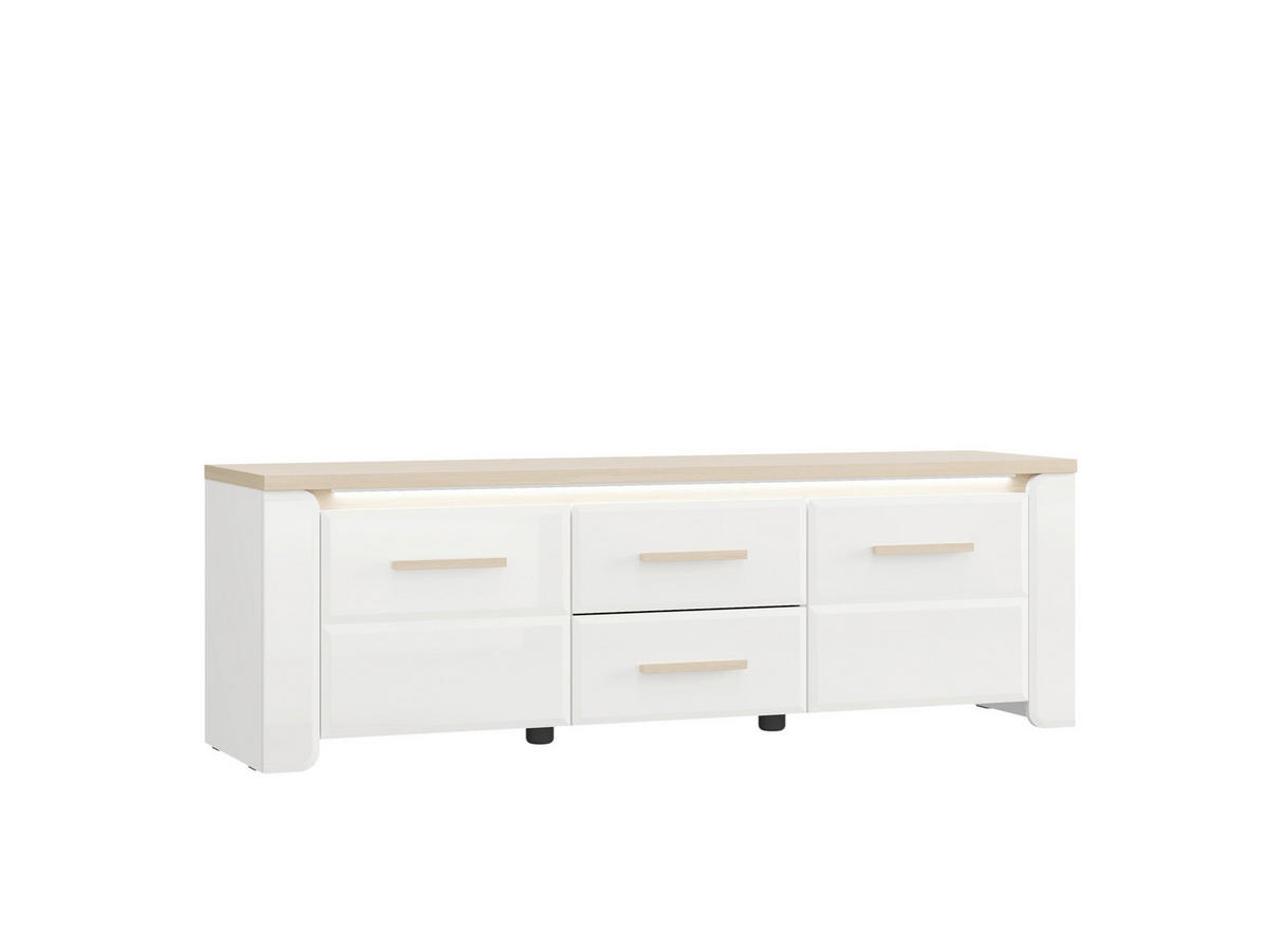 TV-ELEM 154/49,5/40 cm  - Bianco tölgy/fehér, Basics, műanyag/faalapú anyag (154/49,5/40cm) - Carryhome