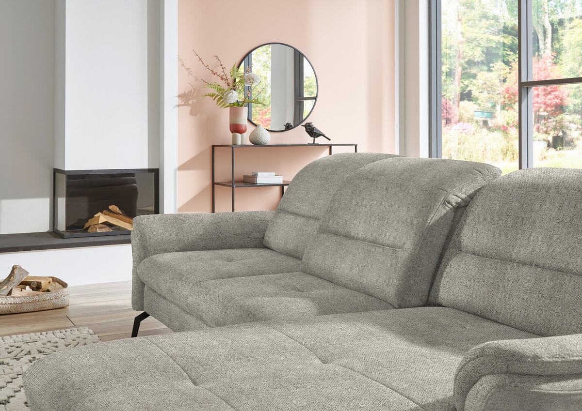 ECKSOFA in Flachgewebe Braun, Grün  - Schwarz/Braun, Konventionell, Textil/Metall (260/181cm) - Beldomo Speed