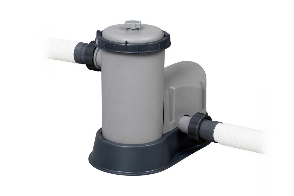 POOL SET 56725 488/122 cm  - Blau/Braun, KONVENTIONELL, Kunststoff/Metall (488/122cm) - Bestway