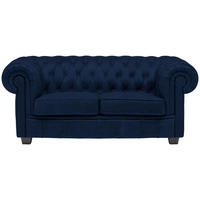 CHESTERFIELD SOFA tamnoplava  - tamnoplava/vendž, Lajfstajl, tekstil/drvo (180/76,5/96cm) - Landscape