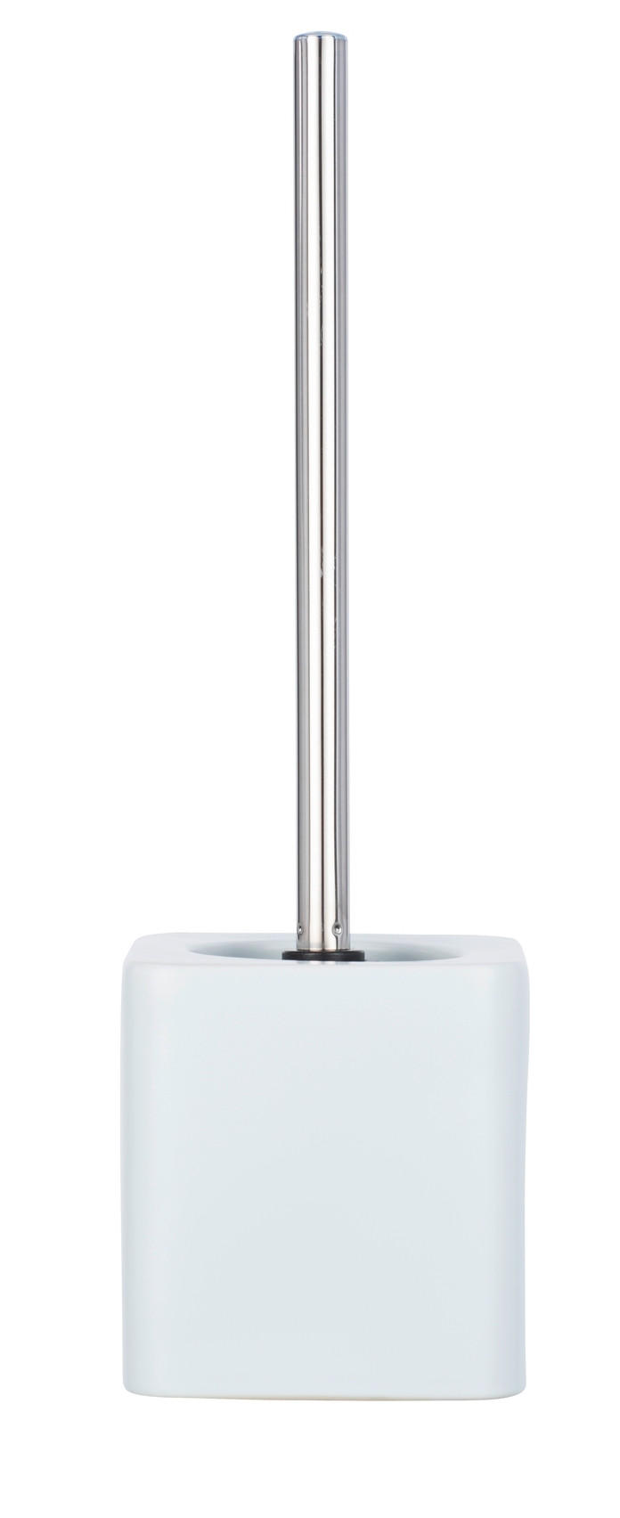 WC-BÜRSTENGARNITUR - Edelstahlfarben/Weiß, KONVENTIONELL, Keramik/Kunststoff (12/39,5/12cm) - Wenko