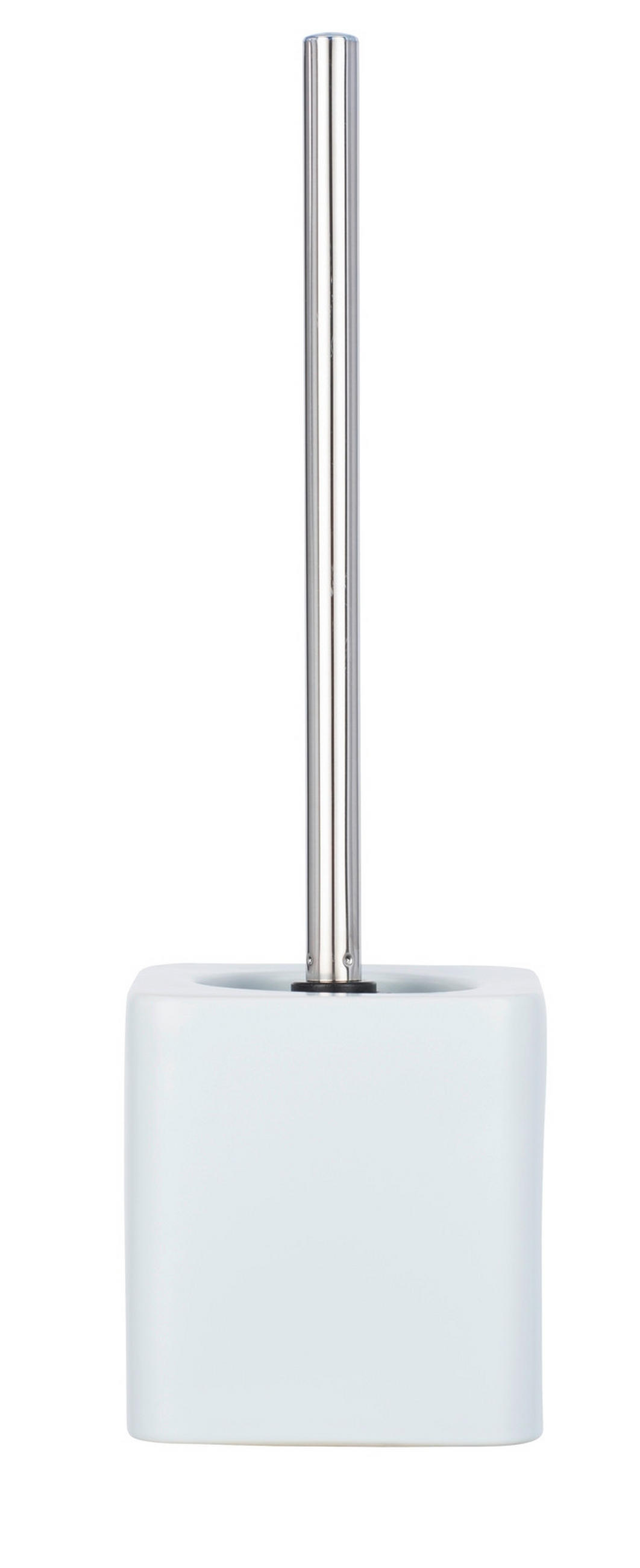 WC-BÜRSTENGARNITUR - Edelstahlfarben/Weiß, KONVENTIONELL, Keramik/Kunststoff (12/39,5/12cm) - Wenko