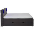 BOXSPRINGBETT 160/200 cm  in Anthrazit  - Anthrazit/Schwarz, Design, Holz/Textil (160/200cm) - Xora