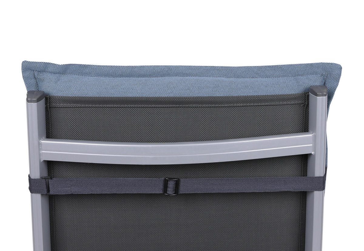 SESSELAUFLAGENSET Uni  - Blau, Basics, Textil (50/7/120cm)