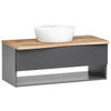 WASCHTISCHKOMBI 101 cm  - Graphitfarben/Grau, Natur, Holzwerkstoff (101cm) - Xora