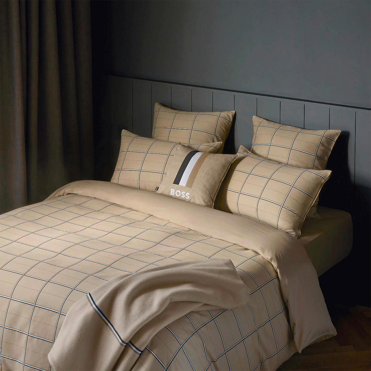 BETTWÄSCHE 140/200 cm  - Hellbraun, Design, Textil (140/200cm) - Hugo Boss