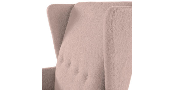 OHRENSESSEL Flachgewebe Rosa  - Dunkelbraun/Rosa, Design, Holz/Textil (72/104/85cm) - Carryhome