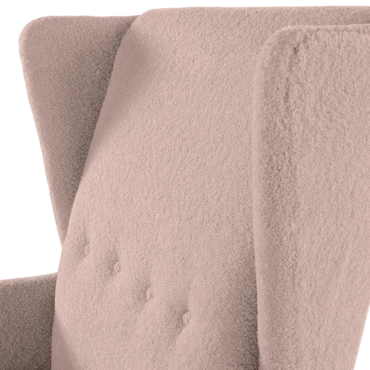 OHRENSESSEL in Flachgewebe Rosa  - Dunkelbraun/Rosa, Design, Holz/Textil (72/104/85cm) - MID.YOU