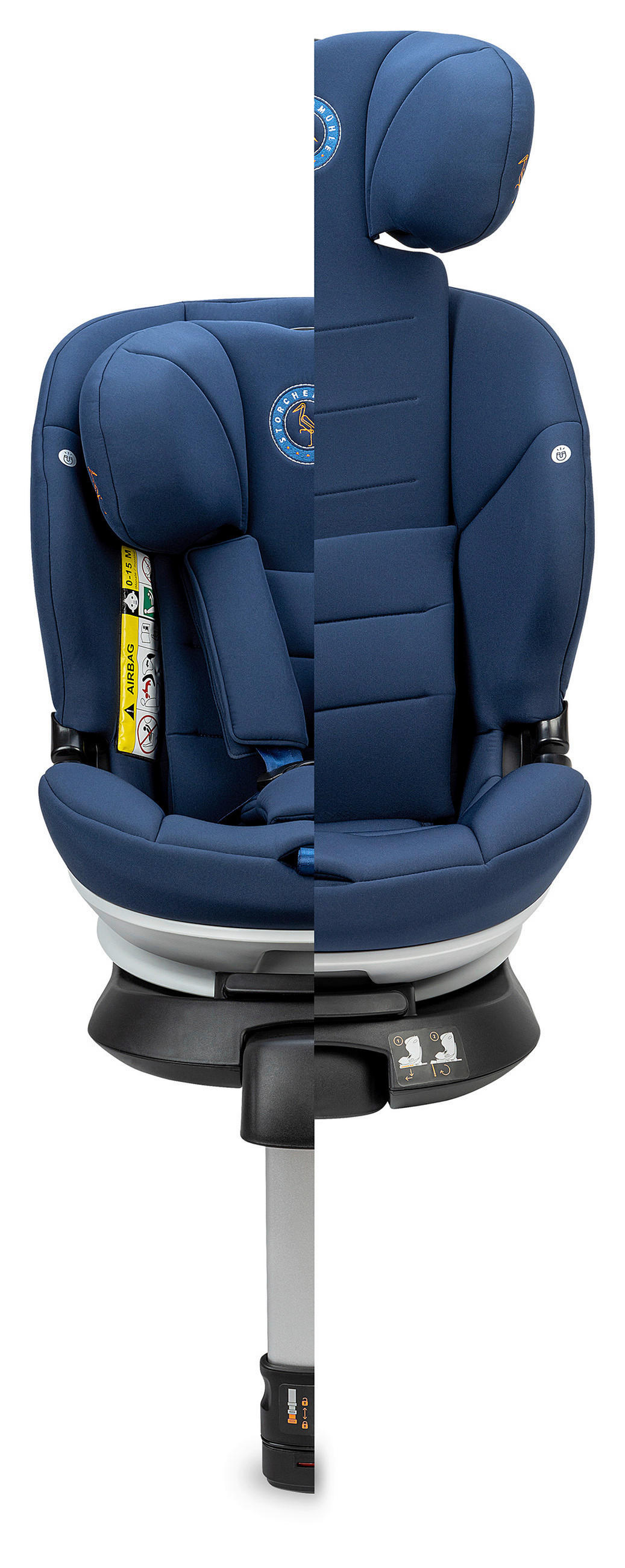 KINDERAUTOSITZ Niki Kid Iris   - Blau, Basics, Textil (45/59/53,5cm) - Storchenmühle