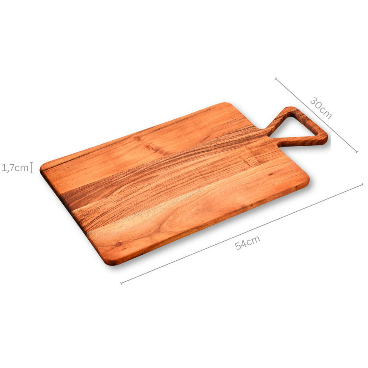 SCHNEIDEBRETT Holz Akazie  - Akaziefarben, Basics, Holz (54/1.5/30cm) - Kesper
