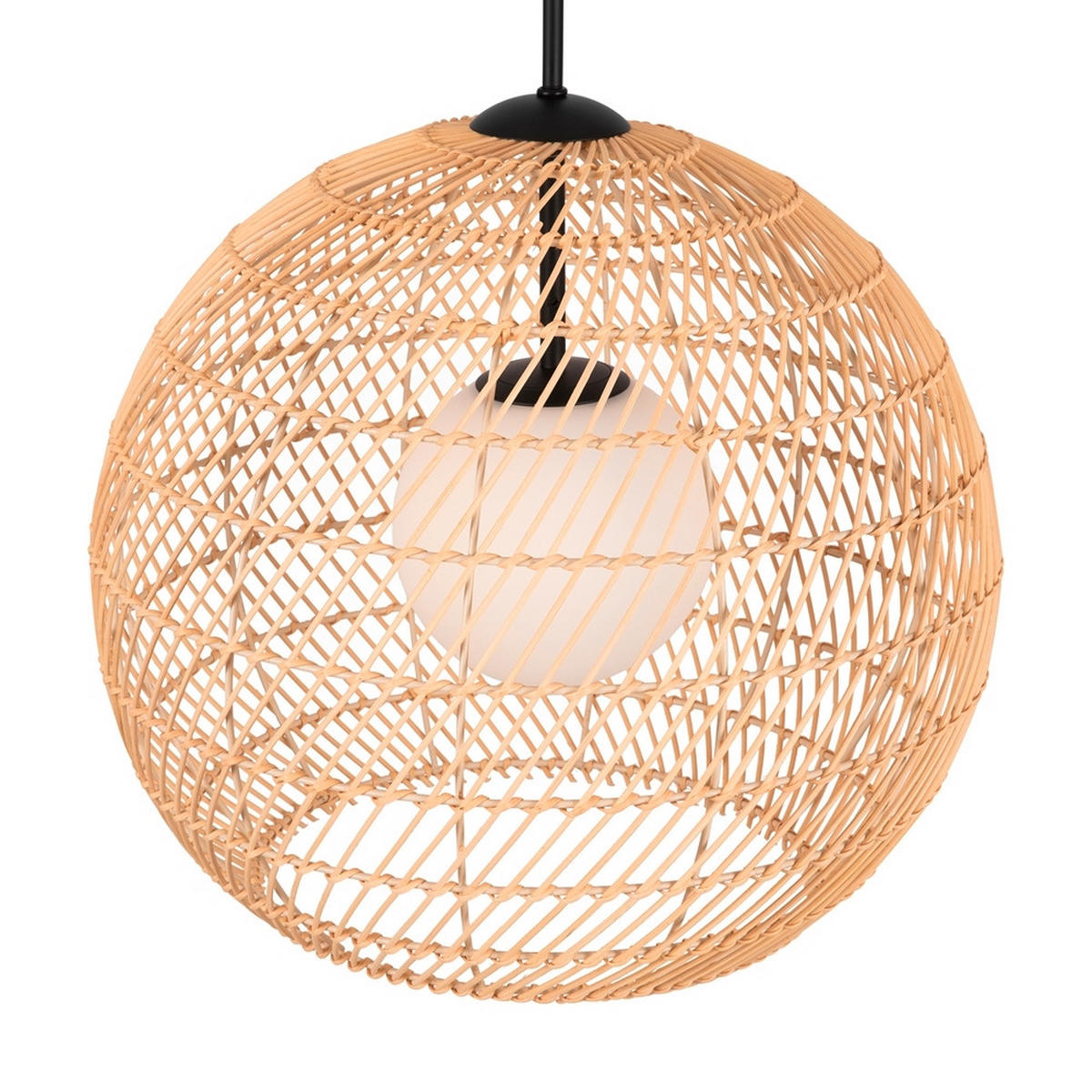 PENDELLEUCHTE 40/68 cm   - Beige/Schwarz, MODERN, Holz/Metall (40/68cm) - MAYTONI