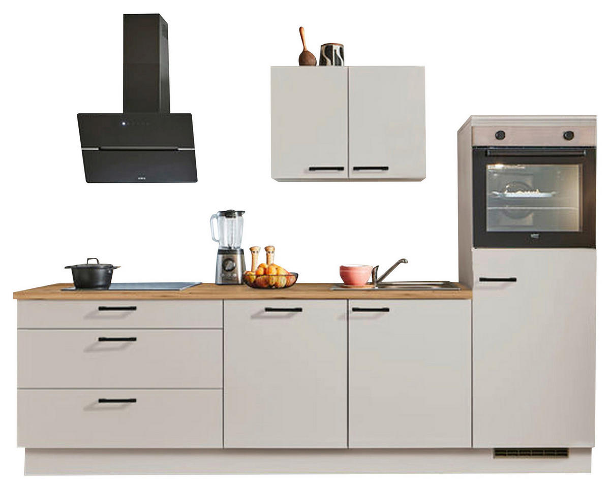 KÜCHENBLOCK PN 80 270 cm  in Eichefarben, Kaschmir  - Kaschmir/Eichefarben, Design, Holzwerkstoff/Metall (270cm) - Pino