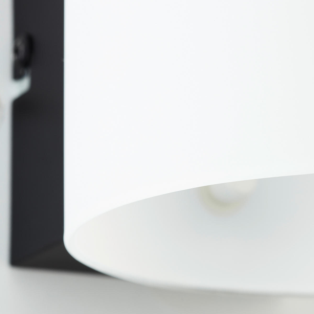 LED-WANDLEUCHTE 12/12/15 cm   - Schwarz/Weiß, KONVENTIONELL, Glas/Metall (12/12/15cm) - Brilliant