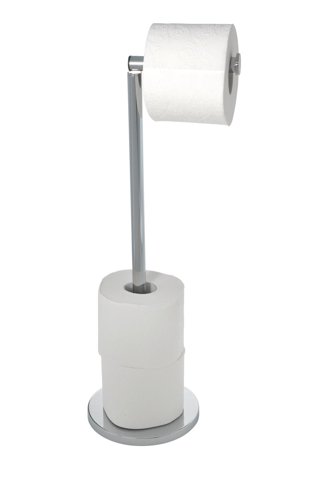 TOILETTENPAPIERHALTER - Edelstahlfarben, Basics, Metall (21/55/17cm) - Wenko