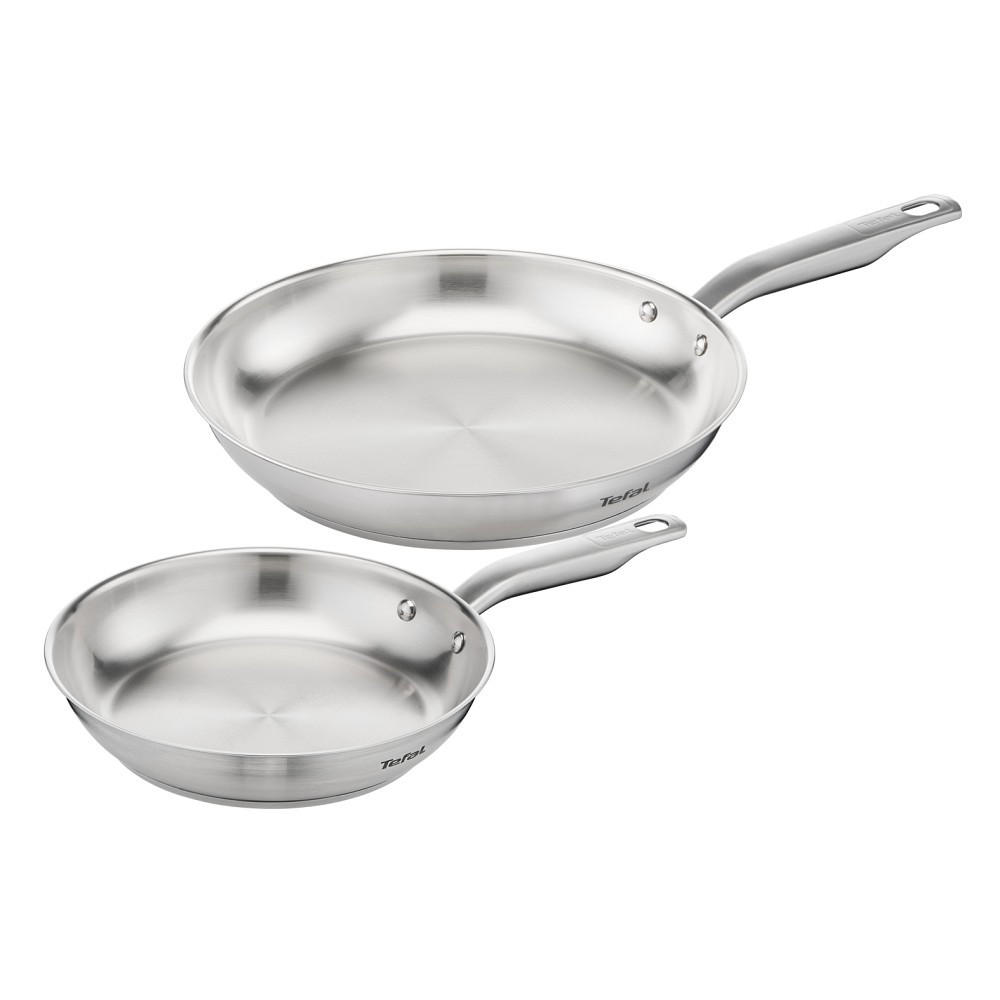 PFANNENSET VIRTUOSO Edelstahl 2-teilig  - Edelstahlfarben, Basics, Metall (49,5/32,5/9,0cm) - Tefal