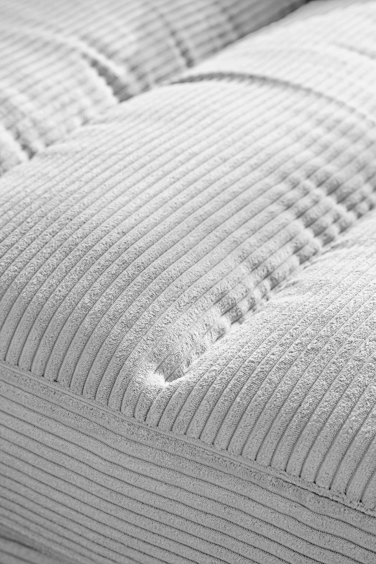 HOCKERBANK 90/83/125 cm Cord Grau Metall  - Schwarz/Grau, Design, Textil/Metall (90/83/125cm) - Dieter Knoll