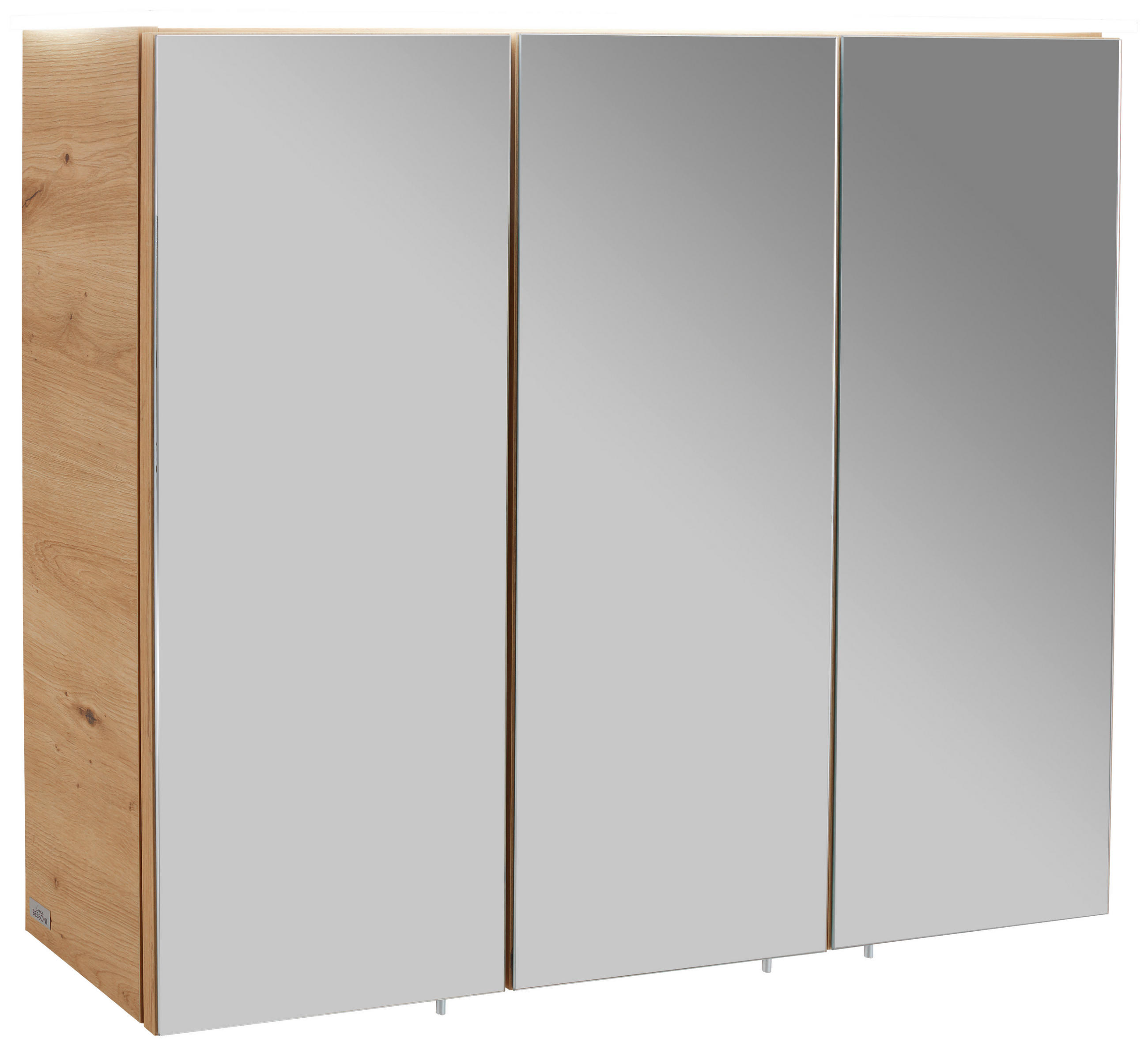 Spiegelschrank Avensis Mit Led 3-Türig Bxhxt: 75x73x20,5 Cm