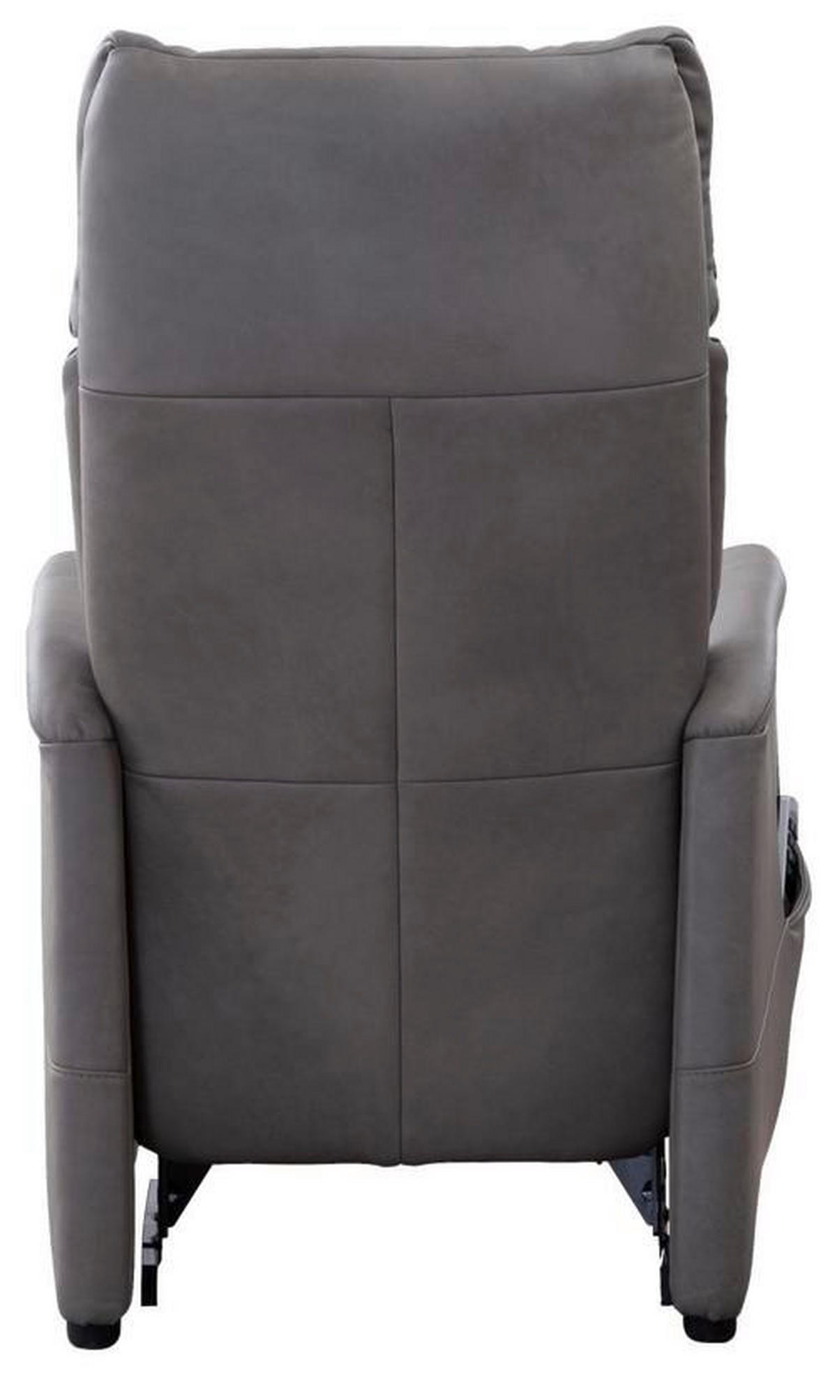 FERNSEHSESSEL in Grau  - Schwarz/Grau, Konventionell, Leder/Kunststoff (69/109/83cm) - Cantus