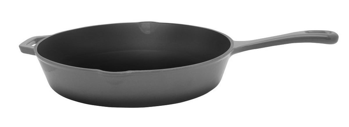 SCHMORPFANNE Gusseiserne Schmorpfanne Keramikbeschichtung 28 cm  - Grau, Basics, Metall (28cm) - ELO