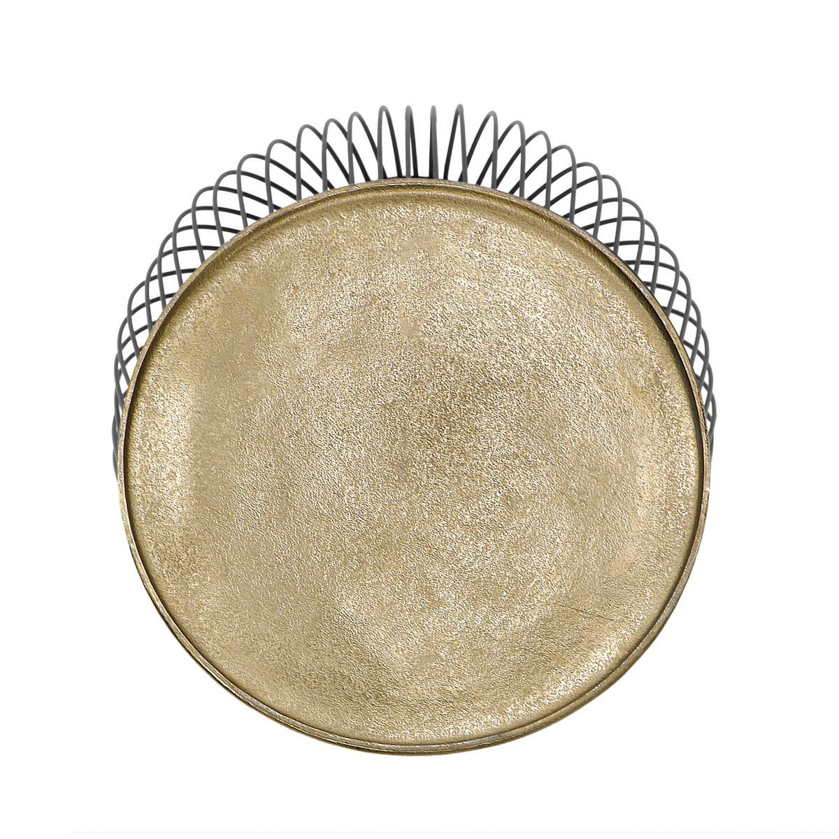 BEISTELLTISCH 43/43/42 cm Schwarz, Goldfarben rund  - Goldfarben/Schwarz, Design, Metall (43/43/42cm) - Boxxx