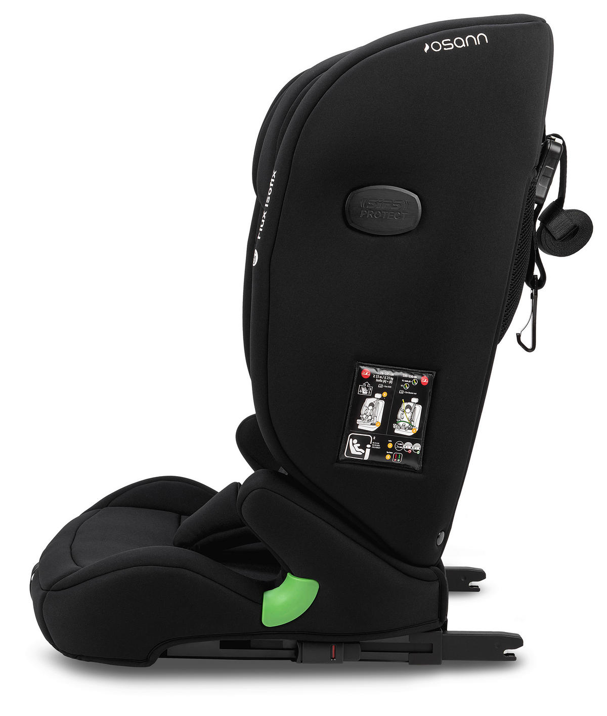 KINDERAUTOSITZ FLUX ISOFIX ECE R 129 i-SIZE  - Schwarz/Grau, Basics, Kunststoff/Textil (44/61.5/47cm) - Osann