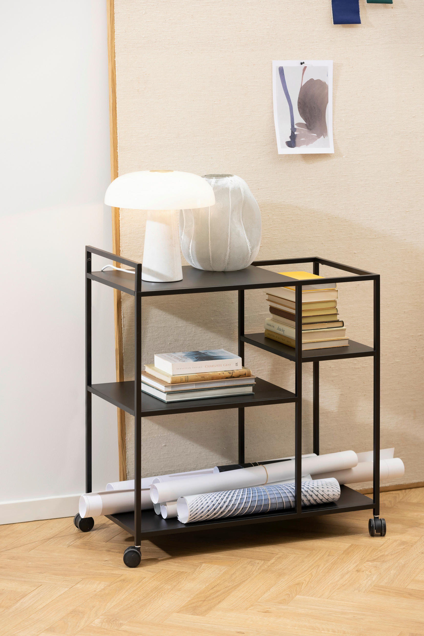 SERVERINGSVAGN i svart  - svart, Design, metall (78/40/85cm) - Best Price