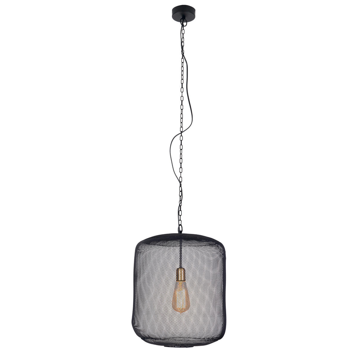HÄNGELEUCHTE JODHPUR 39/175 cm   - Schwarz, Trend, Kunststoff/Metall (39/175cm) - Näve