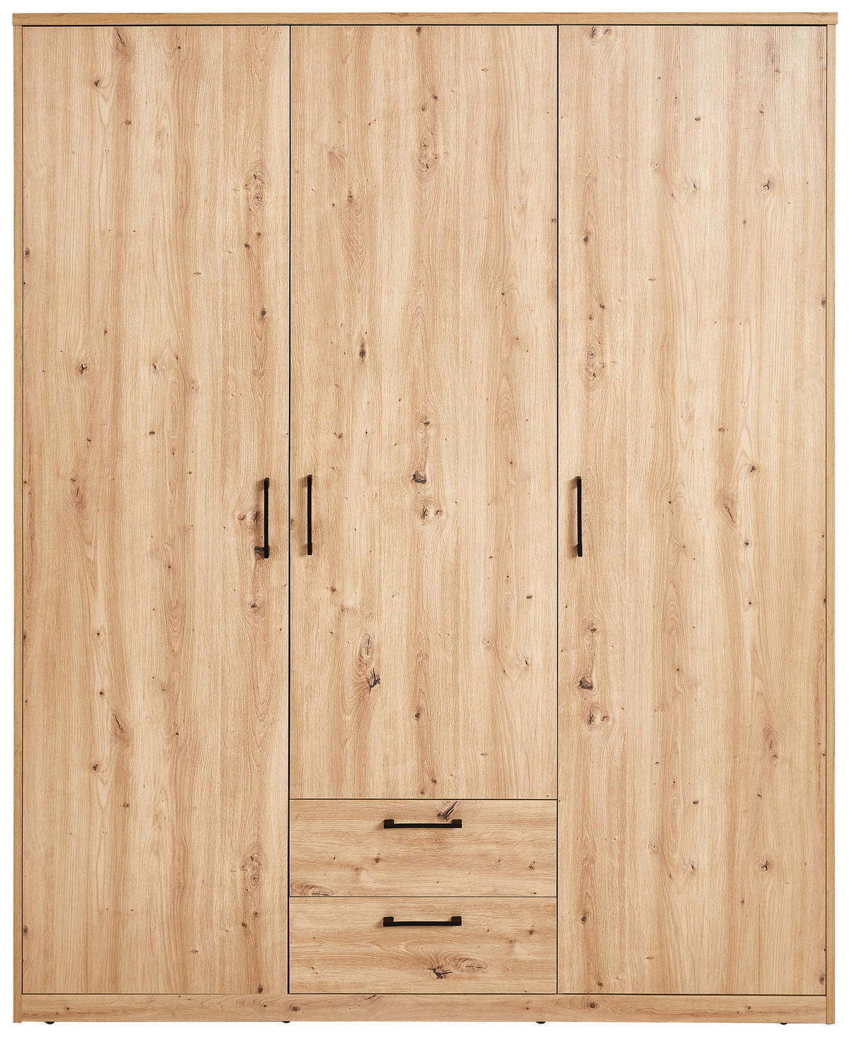 DULAP CU UȘI ROTATIVE stejar Artisan  - stejar Artisan/negru, Basics, metal/material pe bază de lemn (157/194/54cm) - Xora