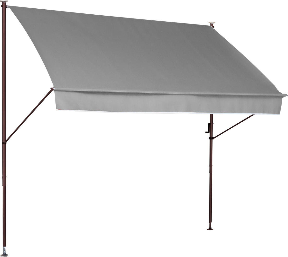 KLEMMMARKISE hellgrau 200 cm - Hellgrau/Grau, Basics, Textil/Metall (200/225-275/150cm) - Boxxx